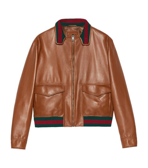 description of leather jackets gucci|gucci bomber jacket men's.